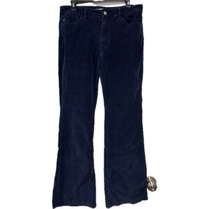 KanCan Lunita High Rise Skinny Flare Corduroy Navy Size 15 / 31